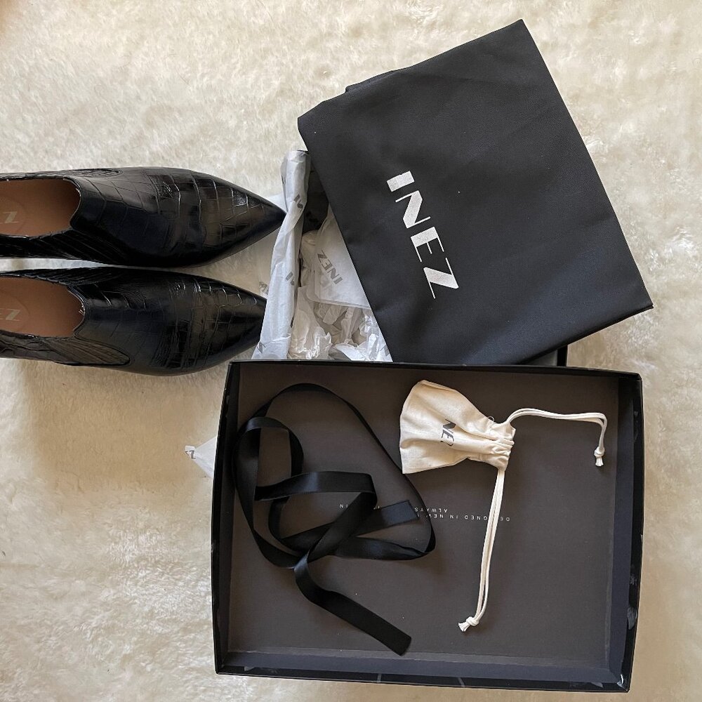Inez Marisol 70 in Black Croco Emboss size 10.5 standard - Picture 12 of 12